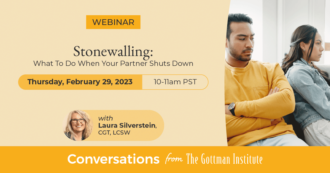 Stonewalling - What To Do When Your Partner Shuts Down