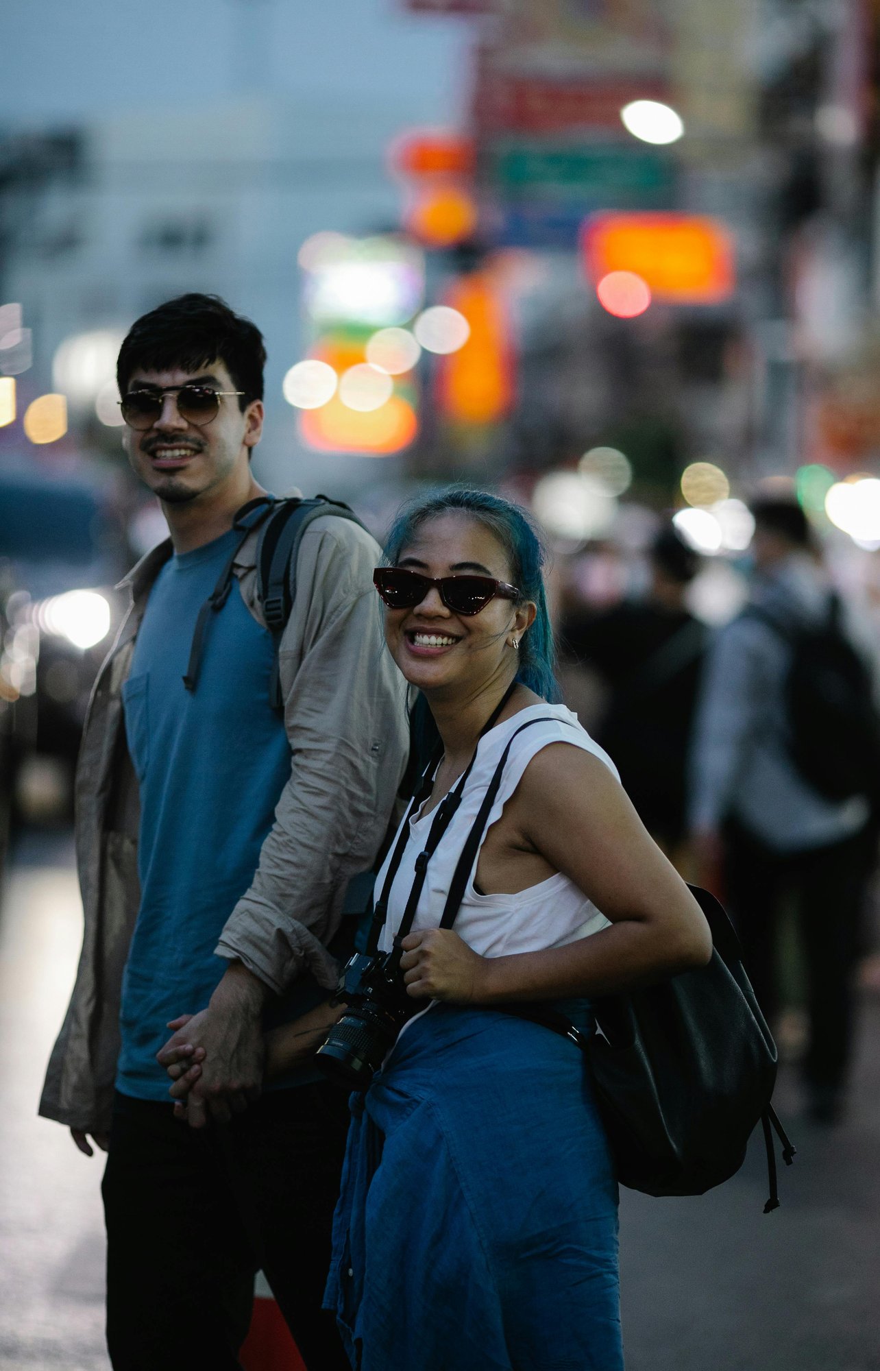 Young Couple Holding Hand Portriat Flipped