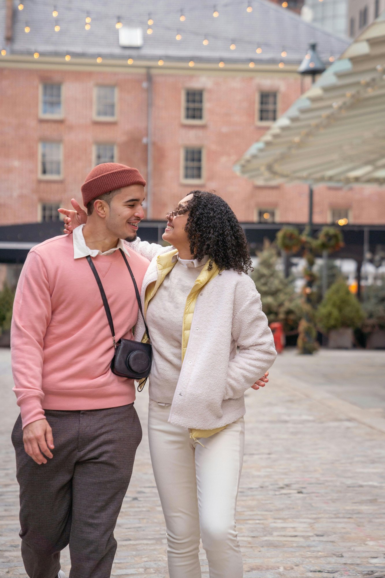 Young Couple Walking Portriat